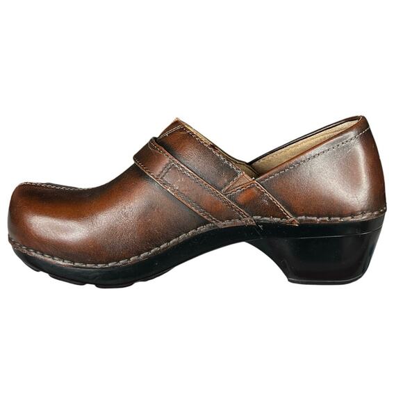 Dansko Women’s Solstice Brown Leather Clog Size 37 US 6.5/7 - Picture 2 of 10